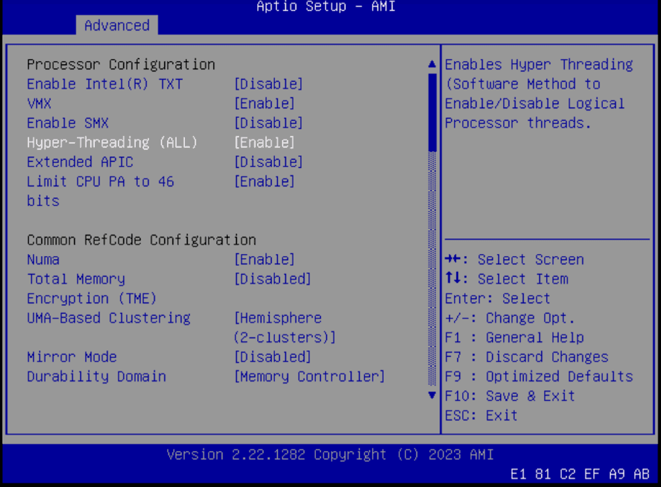 Intel socket configuration Intel socket configuration
